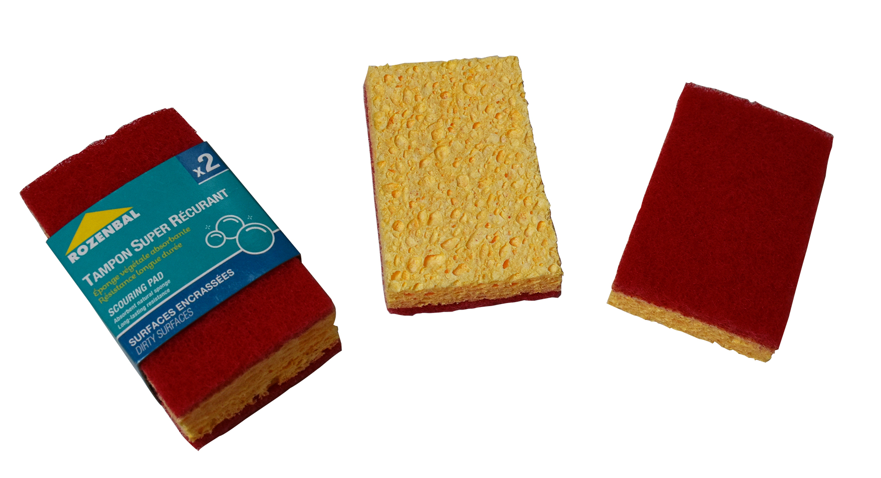 EPONGES A RECURER X2 - Surfaces encrassées - ROZENABL 